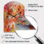 Horloge murale orange, rouge et marbré Dreamscape II - horloge murale géométrique-104240891