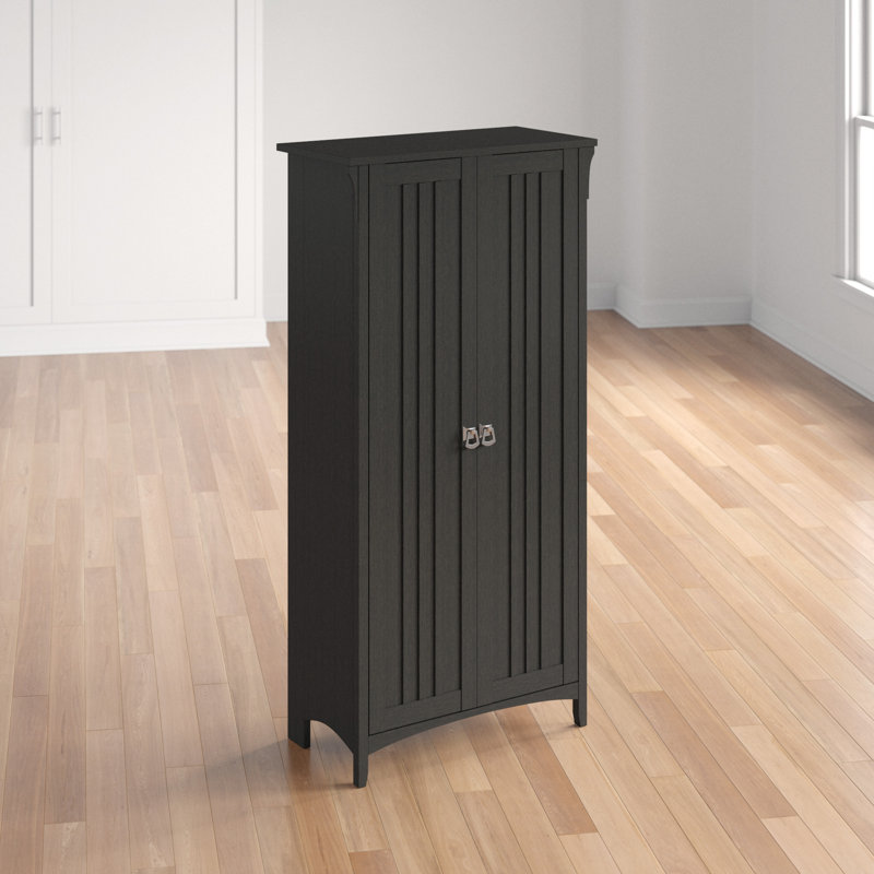 Armoire de rangement à 5 tablettes Pernell, Noir