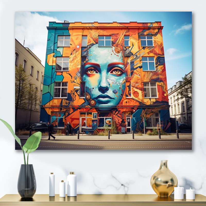 Maryon, Allemagne, rue de Berlin II - reproduction, H 24 po x l 32 po, Toile tendue