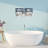 Elegant Blue Bath 2pc Wall Plaque Set, design by Charlene Olson