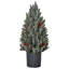 Arbre de Noël artificiel régulier (double) avec aiguilles blanches