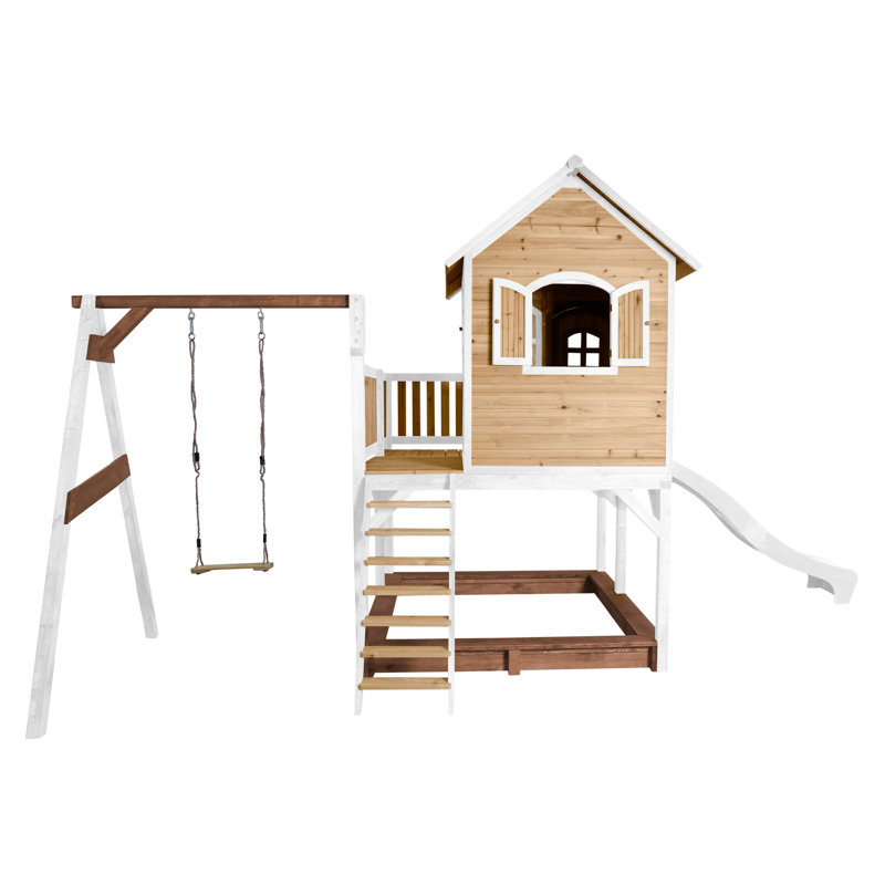Liam AXI Hemlock Swing Set with 1 Swing(s) , 1 Slide(s), White