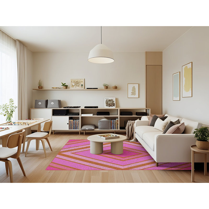 Geometric Indoor Rug, Rectangle 7' x 9'