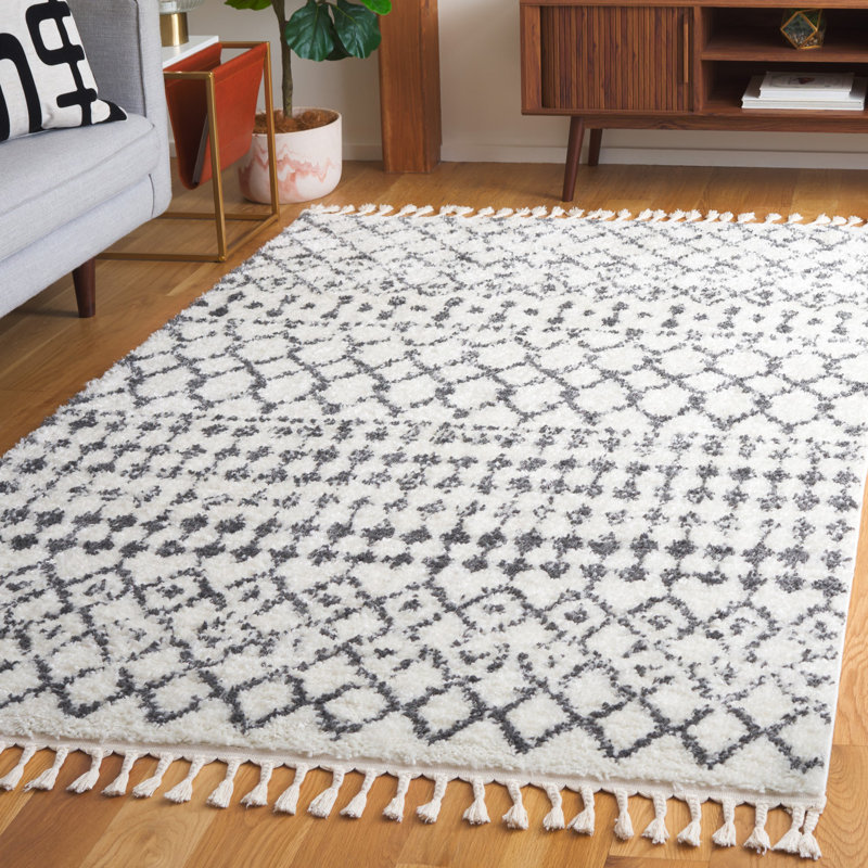 Lia Fringe Shag Performance Southwestern Rug, Rectangle 5'3" x 7'6"