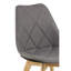 Hollier 47cm H Cotton Upholstered Side Chair in Grey