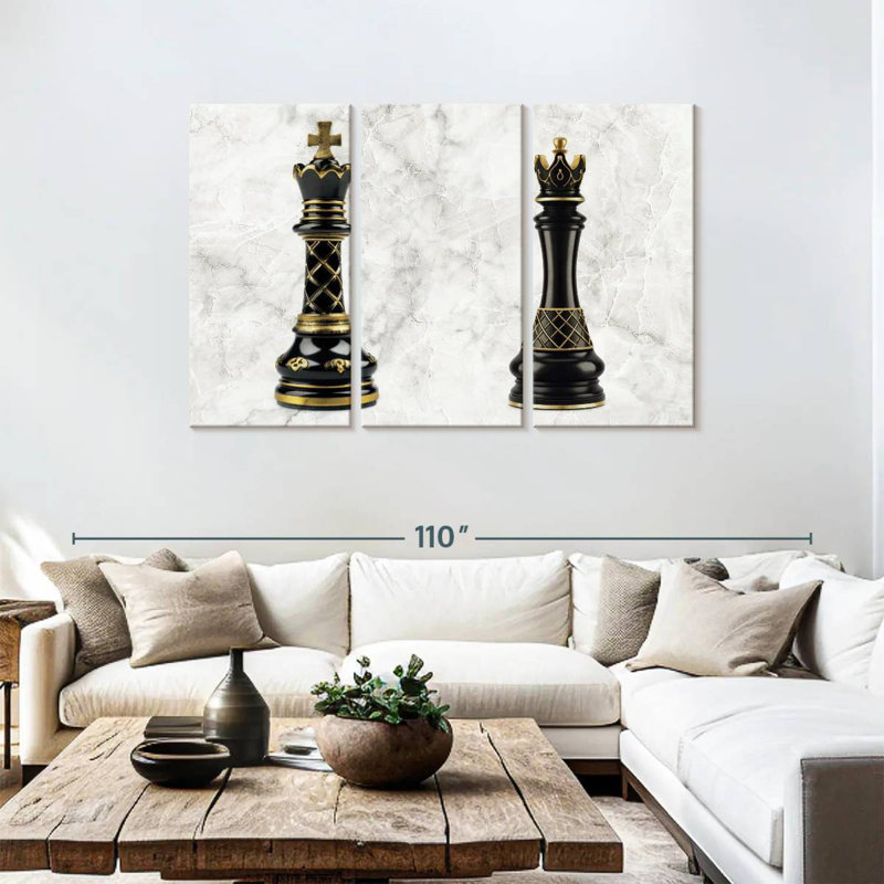 Senne Chess Royalties, 48" H x 74" W