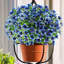 Ensemble de 10 plantes artificielles bleues eucalyptus violet artificiel 13,8 po de long à vapeur UV