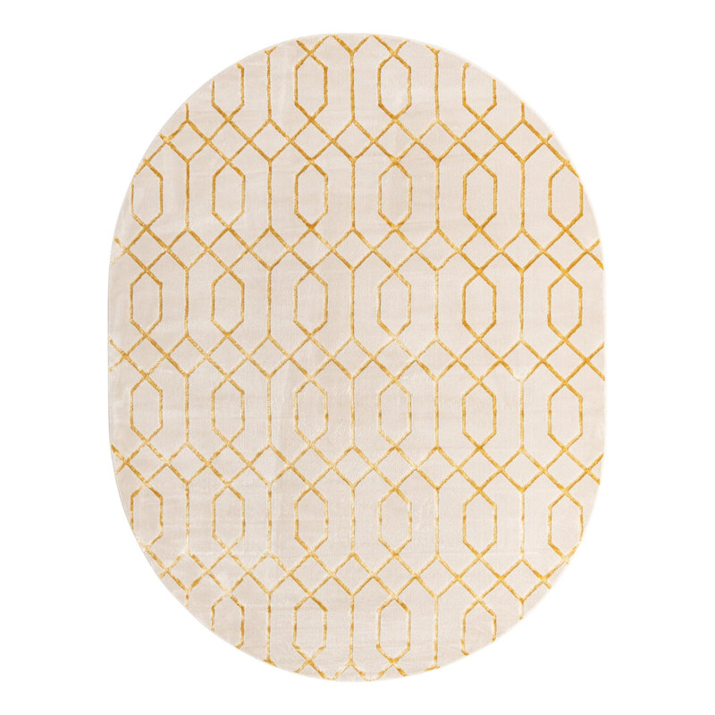 Corando Geometric Indoor Rug, Oval 7'10" x 10'