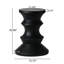 Table d'appoint en béton de 19,86 po de hauteur, noire, carrée de 15,37 po, légère, fabriquée à la main, aucun assemblage requis pour le garde-manger