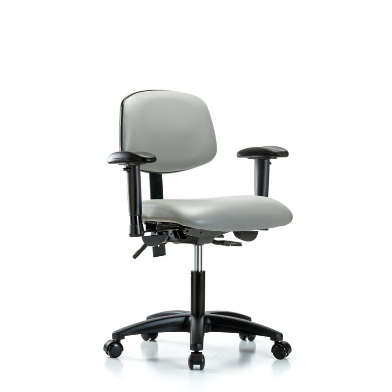 Arwen Task Chair, Casters, Dove, Tilt Included