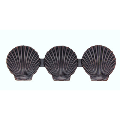 Triple Seashell 3 1/16" Center to Center Novelty Pull