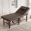 Table de massage professionnelle 75 po, table pliante en similicuir confortable, lit de massage avec dossier réglable et coussin de tête