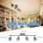 4-Light Track Light, Brushed Nickel Fixed Track Rail with Cylinder Head and Gu10 Bulb