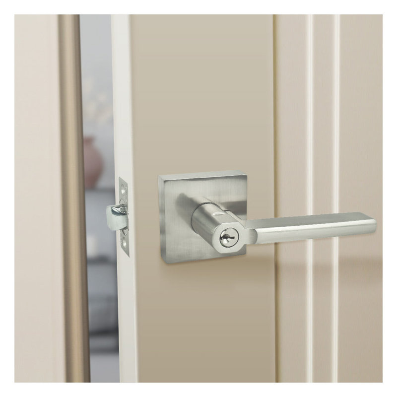 Satin Nickel Keyed (Entry) Door Lever