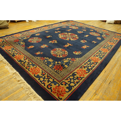 Antique Peking Room Size Wool Blue Navy Rug