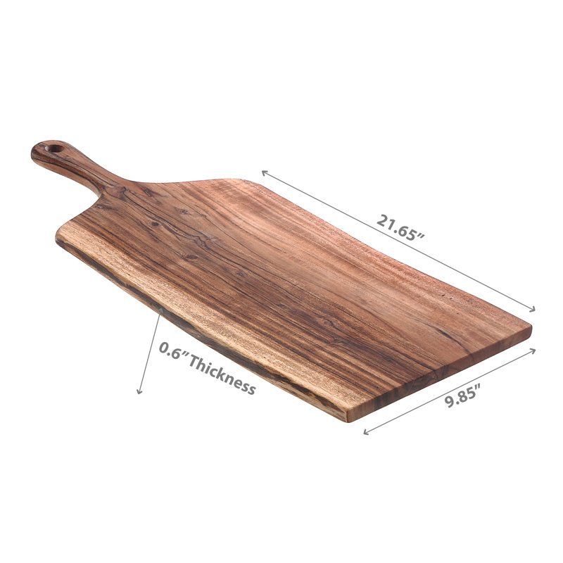 Planche de service en bois d'acacia avec bordure en bois d'acacia