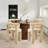 Modern Sherpa Dining Chairs With Curved Back, Armless Accent Side Chair For Dining Room/Living Room-1558360556