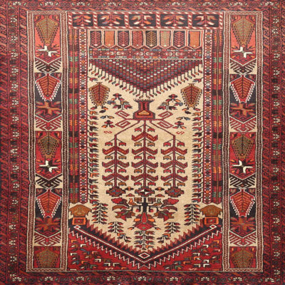 Tapis rouge à motif sud-ouest