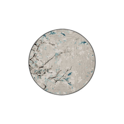 Machine Washable Gray Area Rug