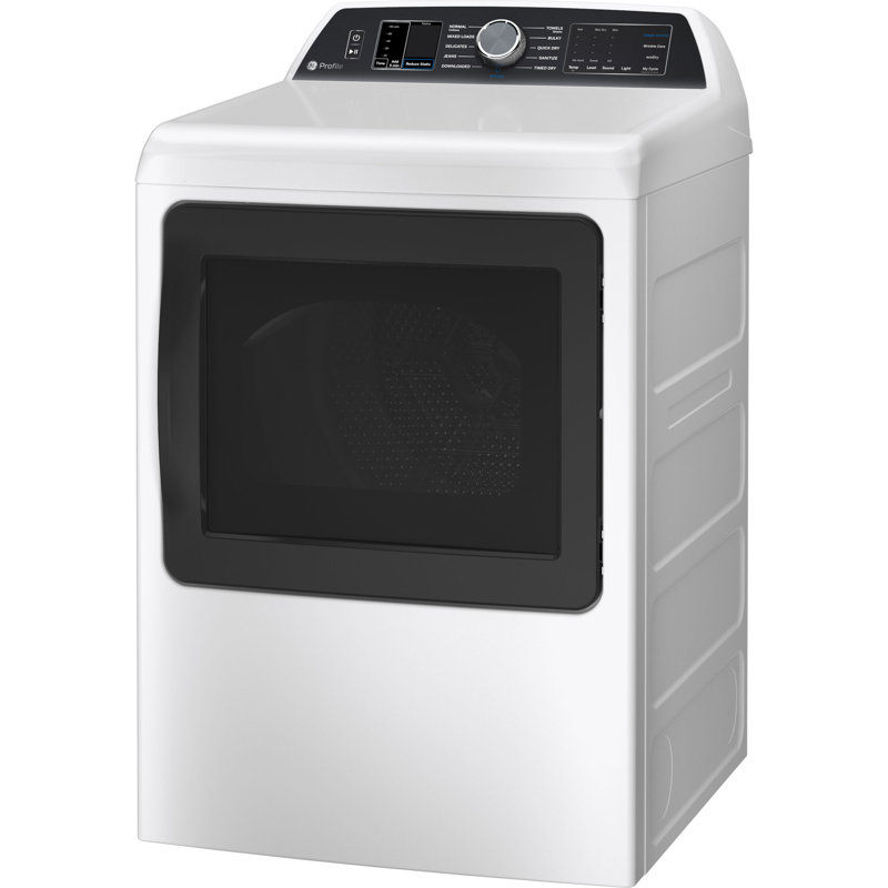 7.4 Cubic Feet Cu. Ft. Smart Electric Dryer with Steam Dry, White, Electric, 4-way