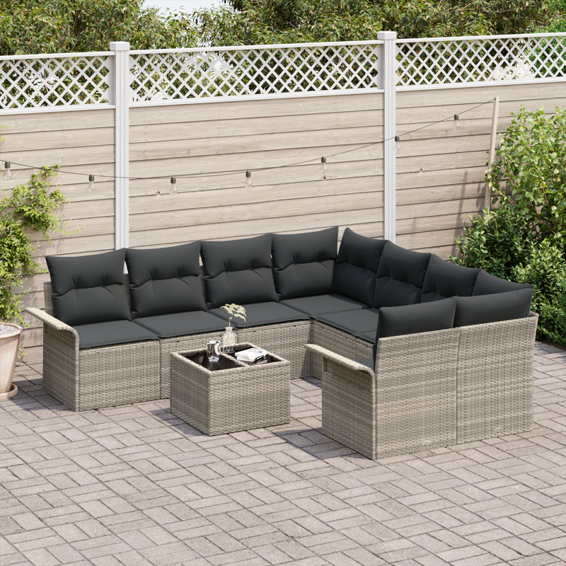 141cm Wide Patio Sofa with Cushions
