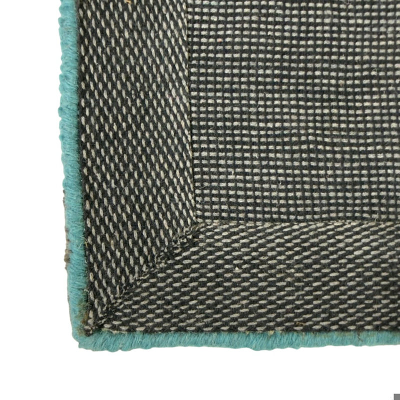 Tapis en laine bleu sarcelle Fran Authentic, 5 pi x 7 pi 6 po