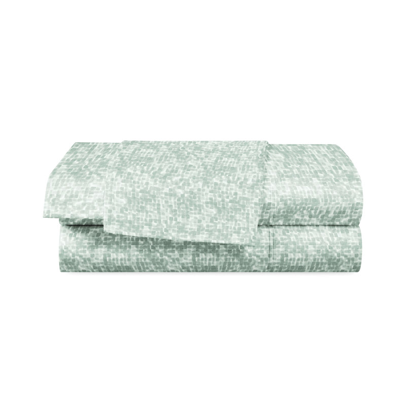 Martex Restore Solid - Soft, Breathable, Cotton Blend, Temperature Regulating, Full Sheet Set with 2 Pillowcases, Echo Sage