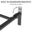 Cadre de lit en métal de 18 cm (7 po), assemblage facile sans outils, sommier requis, 2 places-421378707