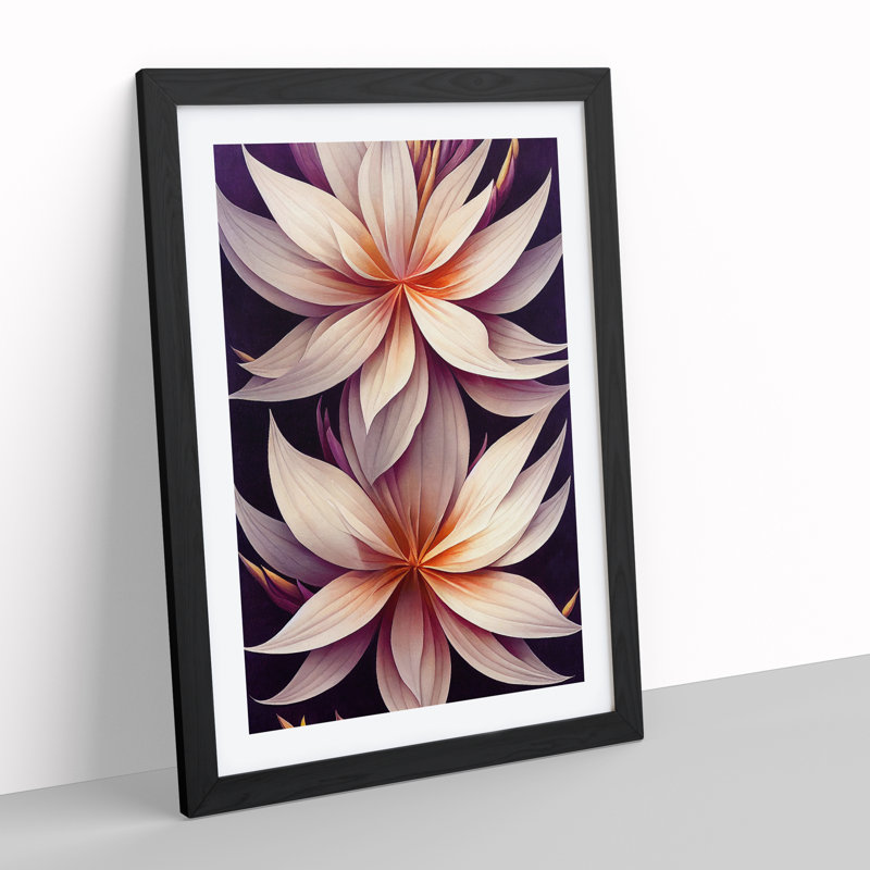 The Dignified Flowers - Framed Print, 64cm H x 46cm W x 2cm D, Black Framed
