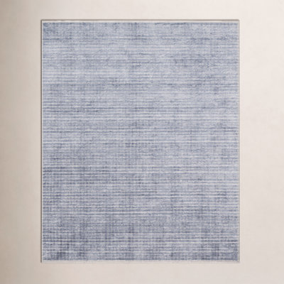 Shenade Denim Hand-Woven Geometric Rug