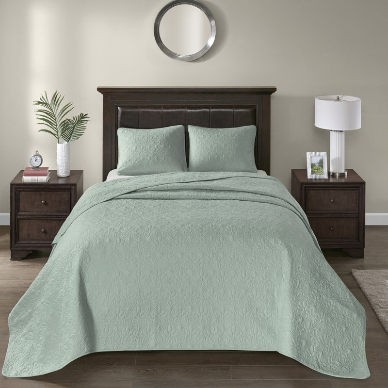 Twin/Twin Xl Quilt - Pre-Washed Cotton For Relax Gorgeous Quilting Comfortable Bedding Reversible Cozy Exquisite 2 Shams Included
