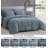Washed Microfiber 7-Pieces Honeycomb Comforter Set with Sheets-209390783-209390782
