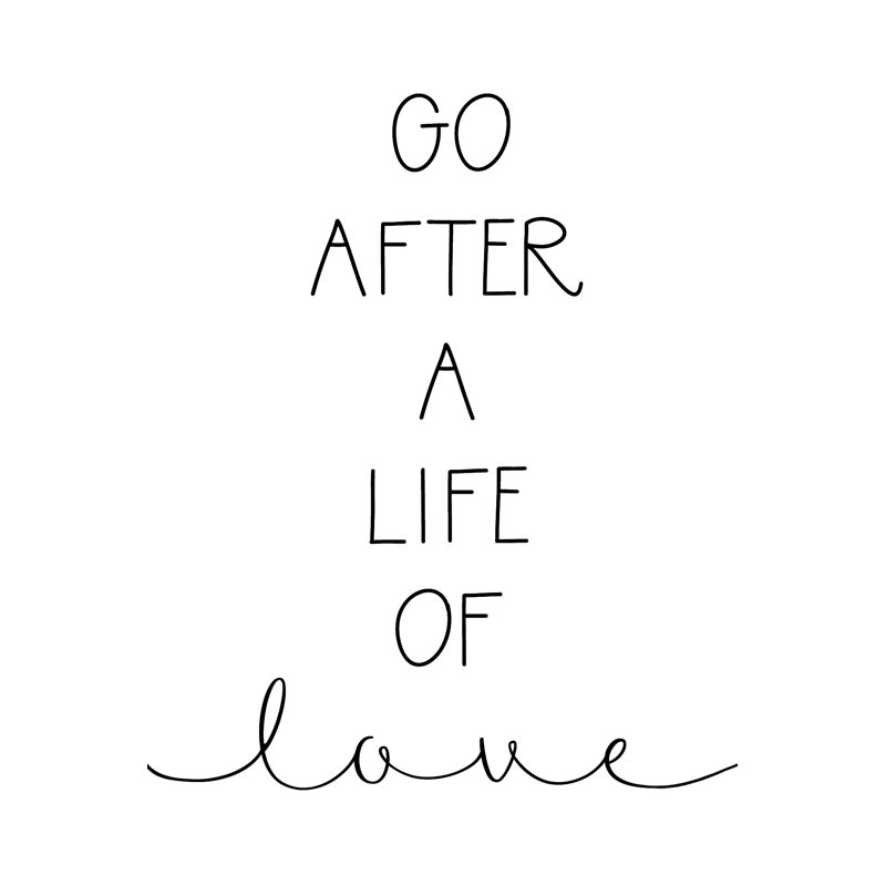 Go After A Life Of Love - Wrapped Canvas Print, 46cm H x 30cm W x 3.8cm D