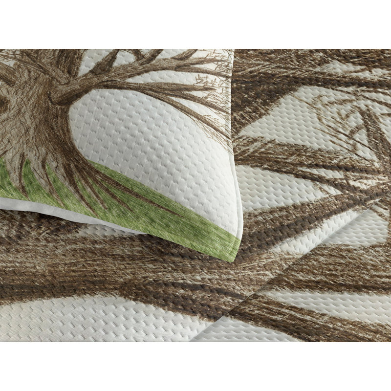 Hypnotic Polyester Coverlet, King Bedspread + 2 Shams