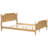 Traditional Style Rattan King Size Bed Frame,No Box Spring Needed,Antique Walnut-1372140701-1372140703