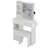 Small Size Left Drawer Desktop Vanity Table + Cushioned Stool, 2 AC+2 USB Power Station, Hair Dryer Bracket, Extra Large Touch Control Sliding LED Mirror, Tri-Color Switching, EPA,GCC,UL Certificate-106678273