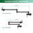 Pot Filler Faucet Kitchen Faucet Folding Stretchable Brass Faucet with Two Handles Wall Mount