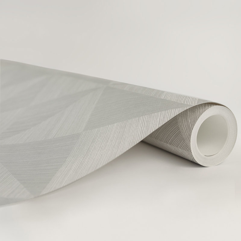 Geometric Vinyl Peel & Stick Wallpaper Roll, Lunar Gray