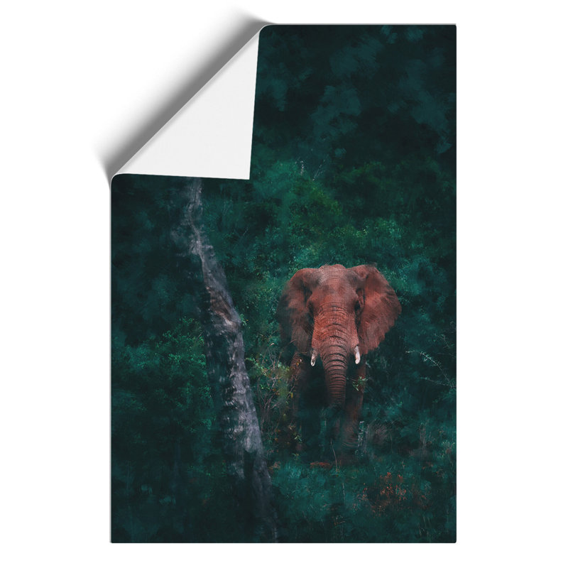Elephant Painting - Frameless Print, 59cm H x 42cm W x 0.1cm D
