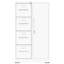 White Cold - Rolled Steel File Cabinet With 4 Drawers And 1 Door For Office Use Material, Smooth Operation, Spacious Storage-1917707731