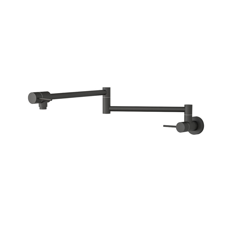 Robinet de cuisine mural Topcraft, Noir mat