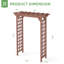 Tonnelle de jardin en bois brun foncé avec côtés en treillis H 85 po x l 63 po x P 26 po-136330132
