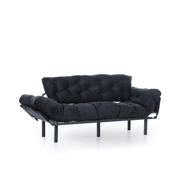 Canapé-lit 88,58 po, Noir