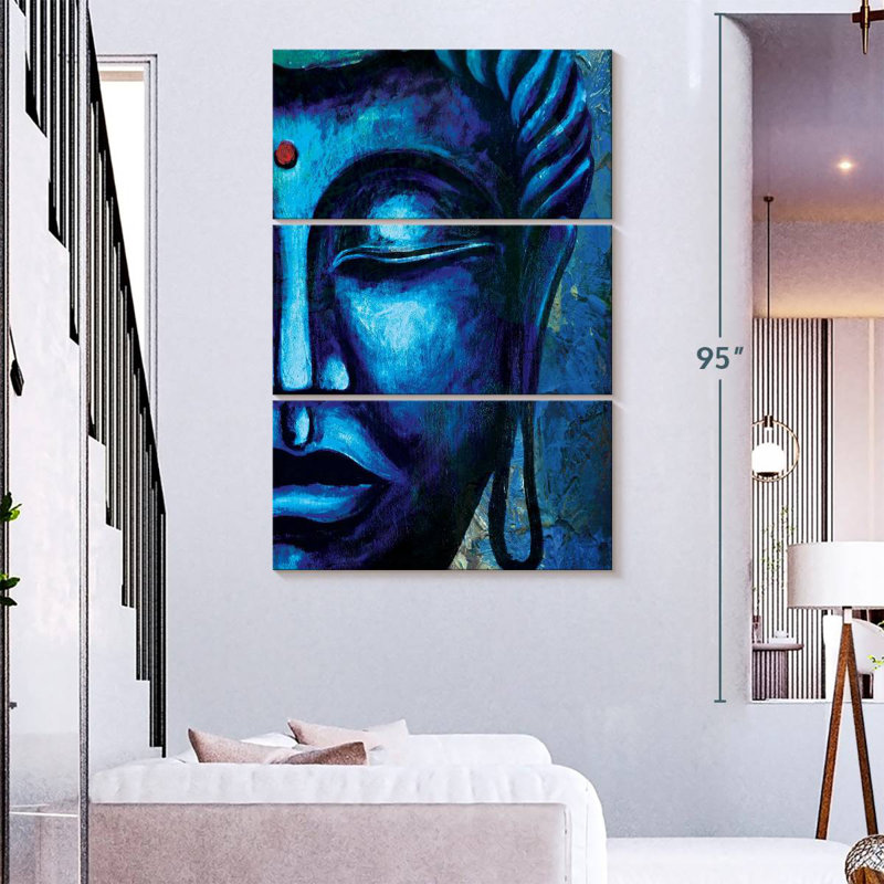 Visage de Bouddha rutt Leisha II, H 32 po x l 20 po