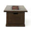 Foyer rectangulaire 50 000, 56 po. Apparence de bois brun. Béton léger. Aucun assemblage requis pour la vie en plein air au propane rectangulaire de 56 po. Esthétique semblable au bois. Béton, assemblage, réchauffage