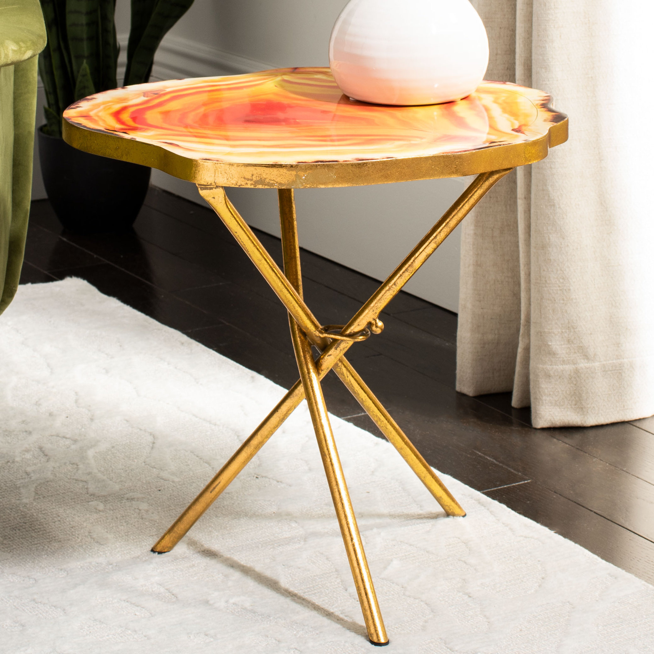 Everly Quinn Agate End Table & Reviews Wayfair