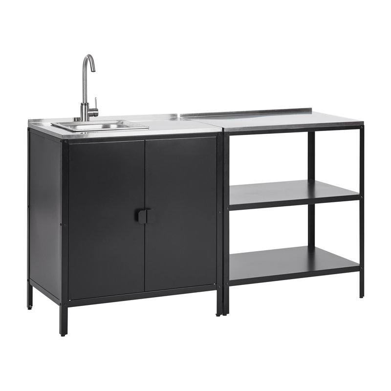 Beliani 160cm 2 Modular Outdoor Kitchen