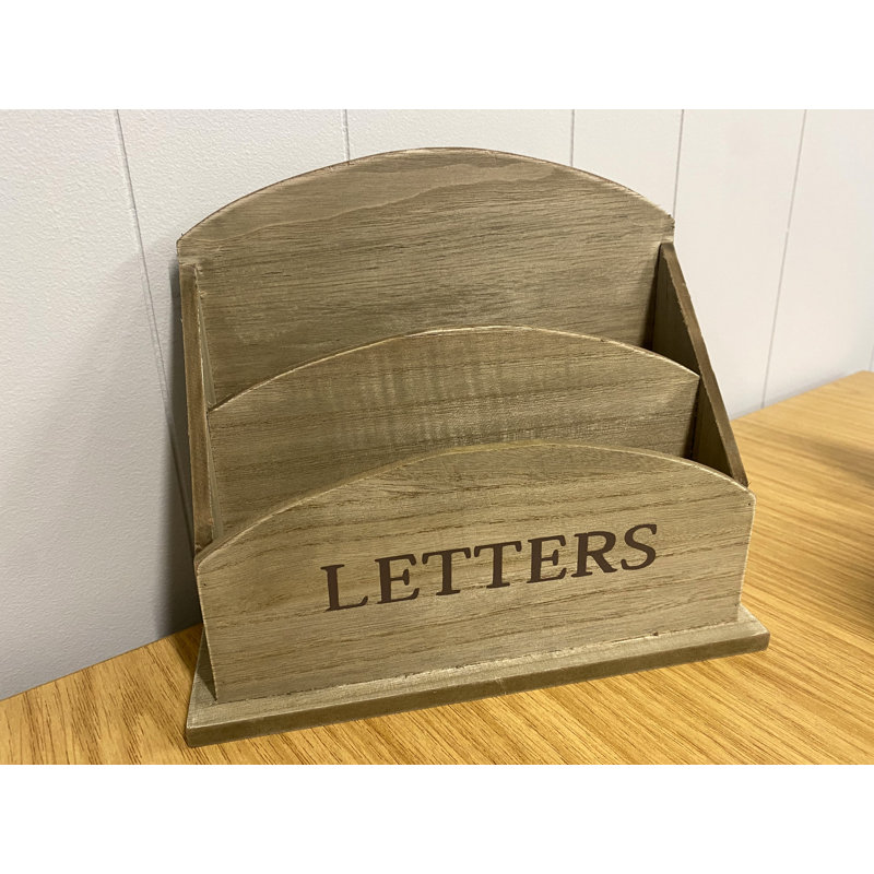 Schank Wood File Organiser, Light Brown