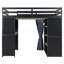 Lit mezzanine multifonctionnel avec garde-robe et bureau - Lit mezzanine en bois peu encombrant pour les adolescents-748379987