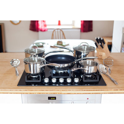 Stellar 7000, 5 Piece Stainless Steel Cookware Set with Draining Lid
